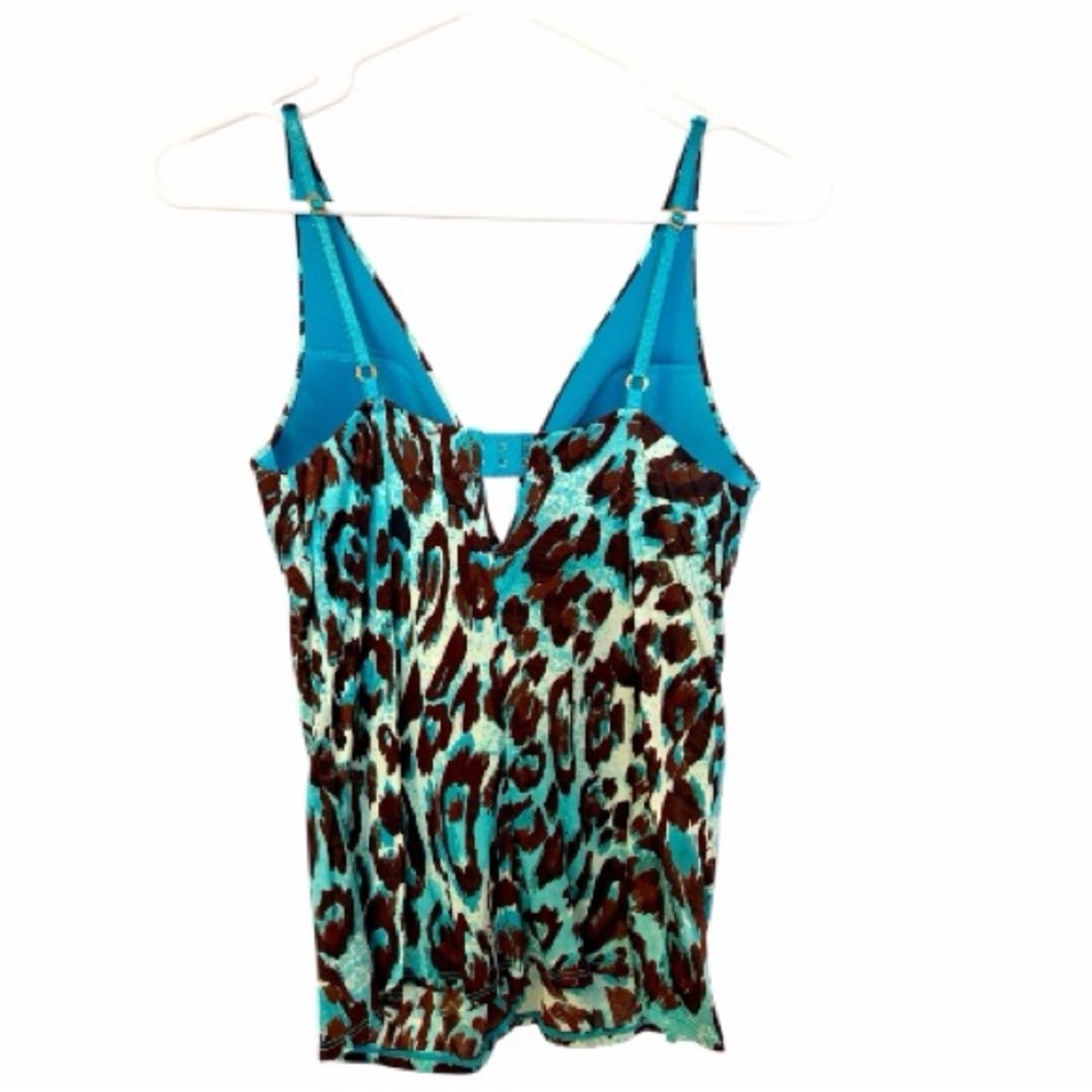 Victorias Secret Very Sexy Cheetah Camisole with Built in Bra 34/C Teal/Brown💙🤎 - Picture 6 of 13